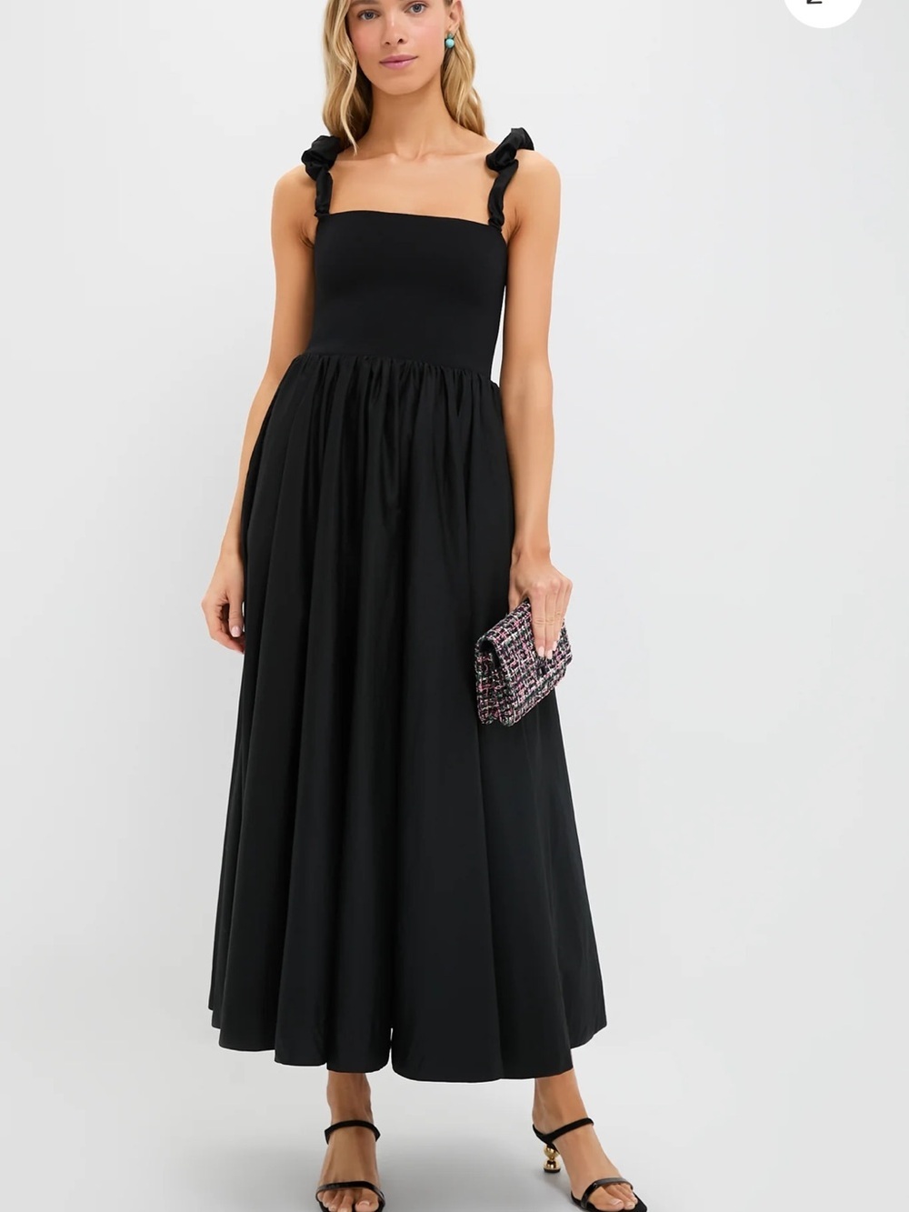 Tuckernuck POMANDER PLACE Adela Gown Black Mixed Media Dress Sz S NEW